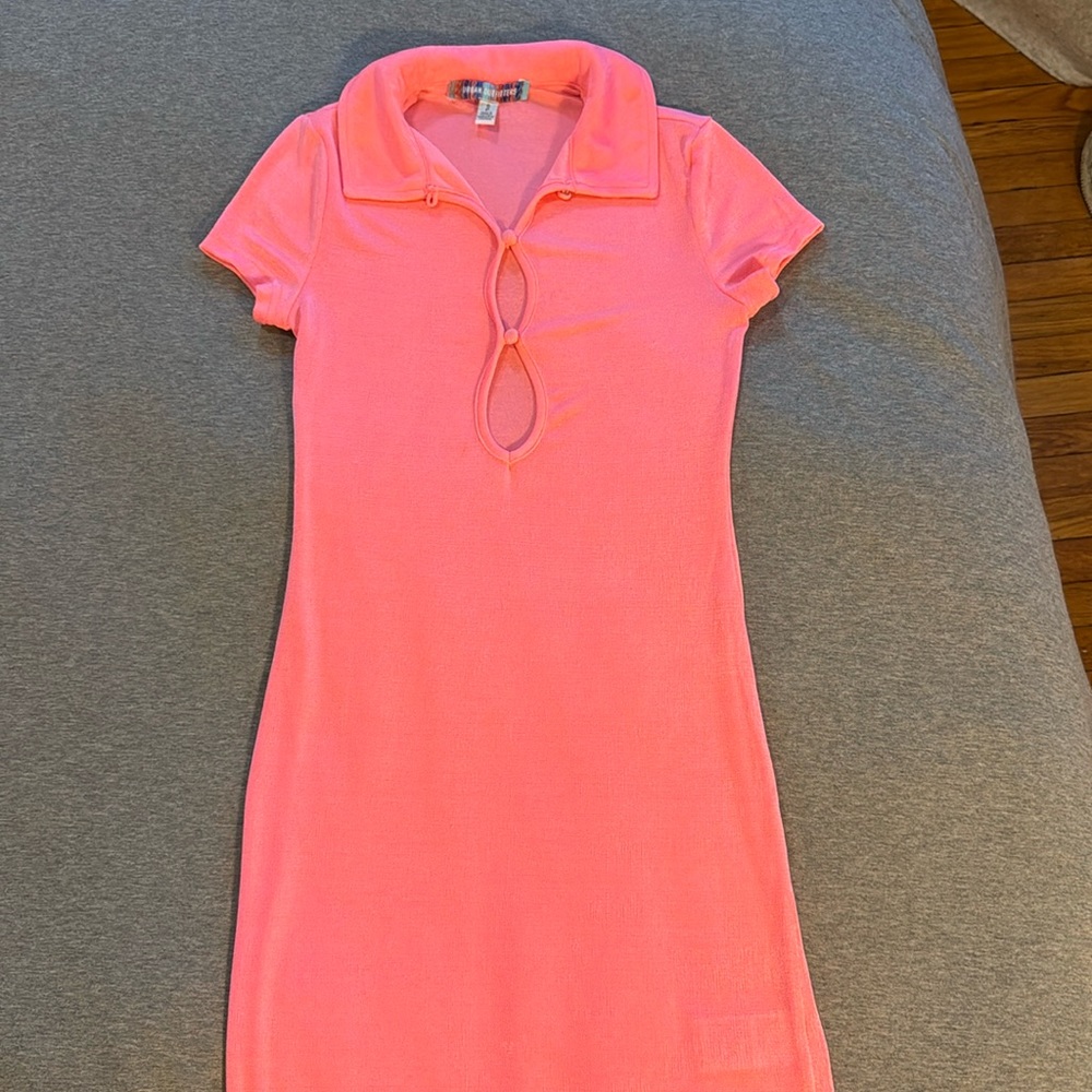 Never worn Urban Outfitters hot pink bodycon dress